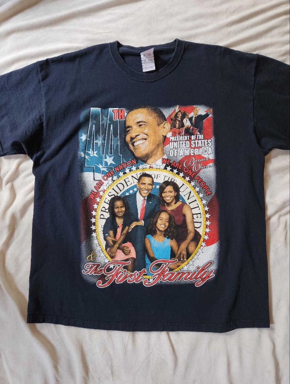 First Family Tee 2XL 2009 Barack & Michelle Obama Vintage VTG President Cotton
